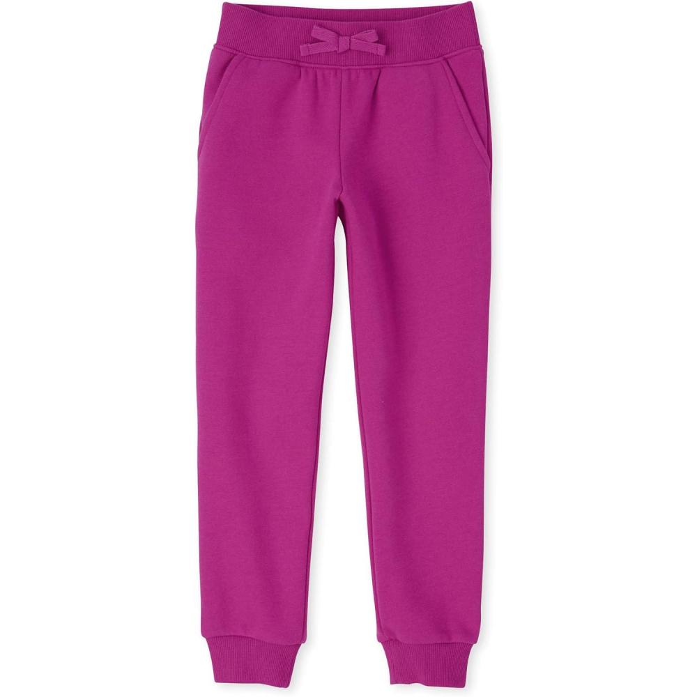 imageThe Childrens Place Girls Active Fleece Jogger PantsAurora Pink Single