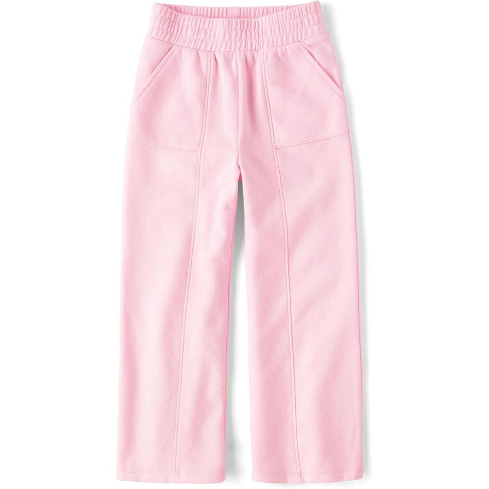 imageThe Childrens Place Girls Active Wide Leg PantsLight Pink Fleece