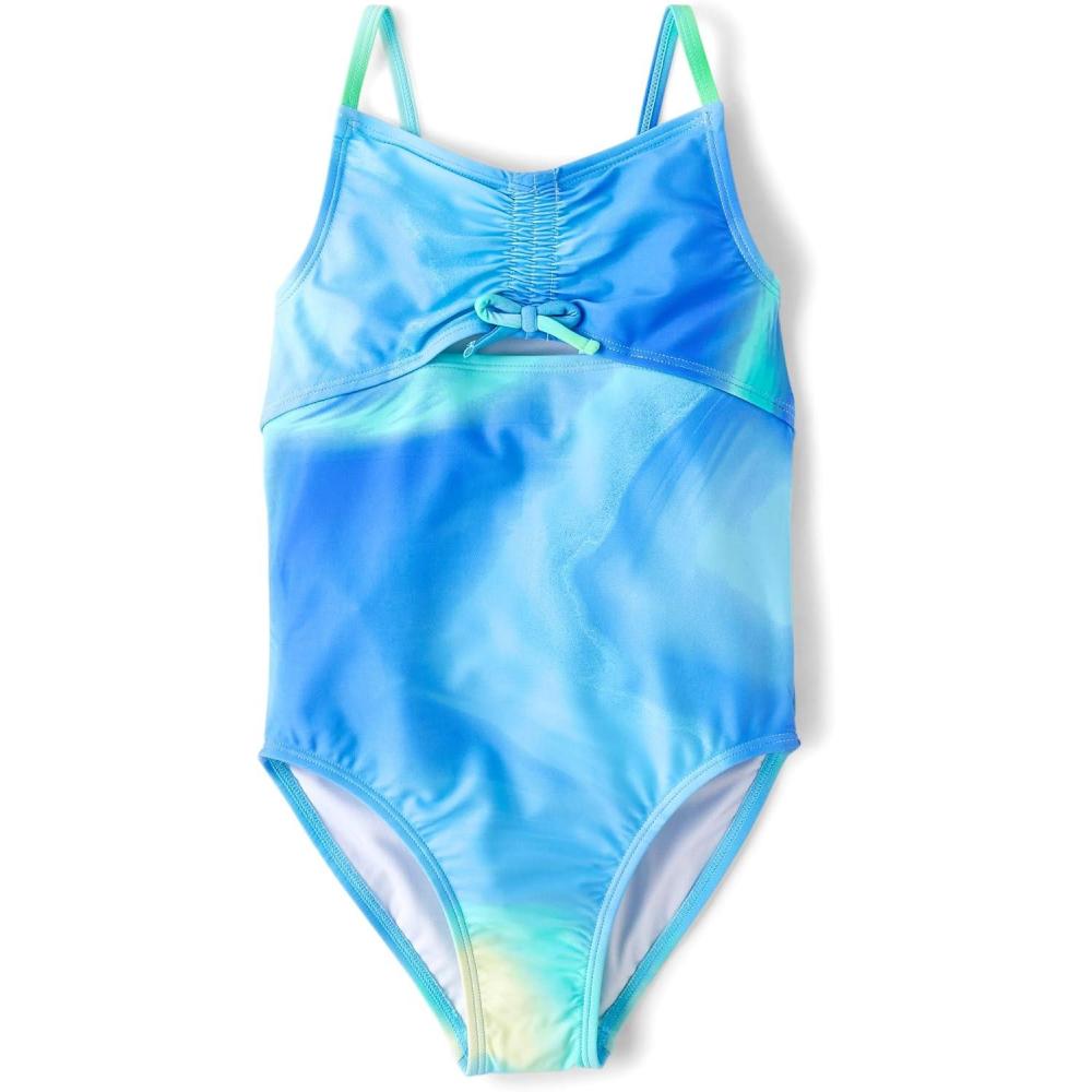 imageThe Childrens Place Girls One Piece SwimsuitBubbly Blue