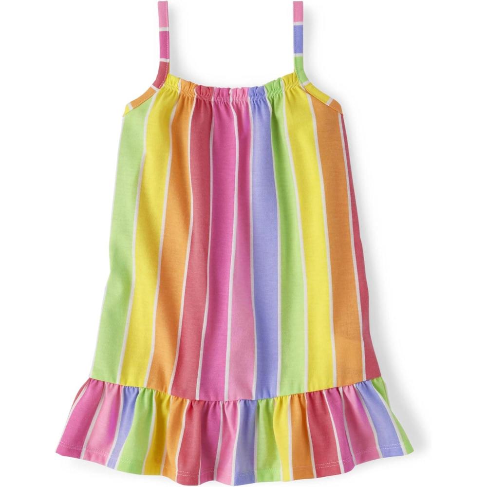 imageThe Childrens Place Girls Short Sleeve Dressy DressRainbow Stripe