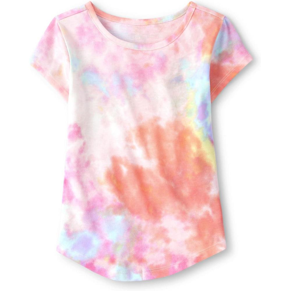 imageThe Childrens Place Girls Short Sleeve High Low TeePink Sea Salt