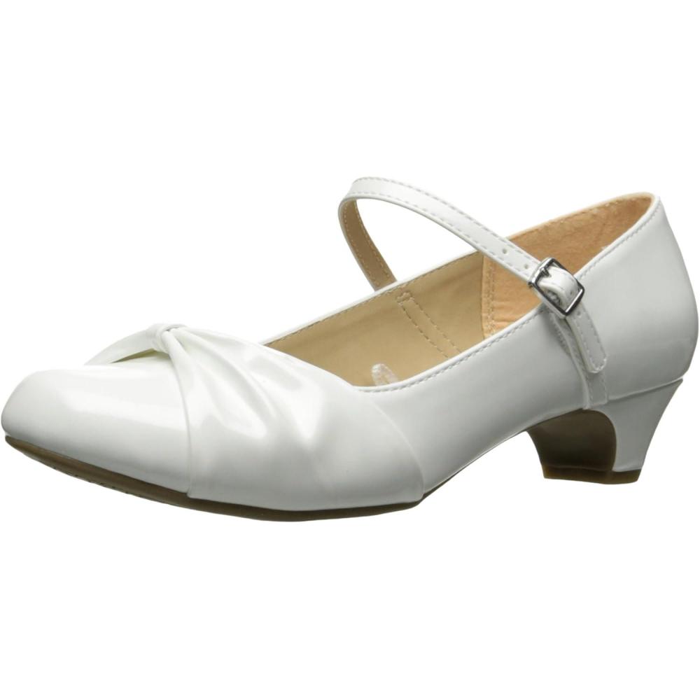 imageThe Childrens Place Low Heel Dress ShoesWhite Twist