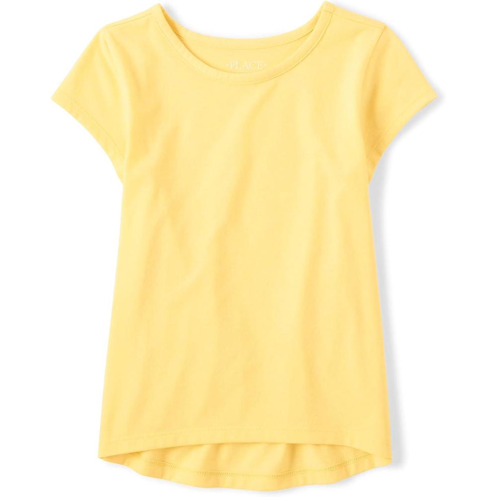 imageThe Childrens Place girls Short Sleeve High Low TopSun Valley