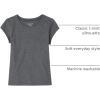 The Children’s Place Girls Basic Short Sleeve Layering Tee(Dk Heather Gray Single)