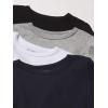 The Children’s Place baby boys And Toddler Long Sleeve Basic Layering T-shirt T Shirt, Black/H Smoke/New Navy/White 4 Pack, 3T US