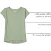 The Children’s Place girls Short Sleeve High Low Top(Soft Fern)