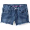 Denim Shortie Shorts(Ruby Frayed Seam)