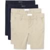 The Children’S Place Girls Chino Shorts(Sandy/Tidal 4-pack)