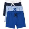 The Children’s Place Baby Boys’ and Toddler Active Knit Shorts(Blue 3-pack)
