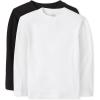 The Children’s Place Baby-Boys and Toddler Basic Long Sleeve Tees(Black/White 2-pack)