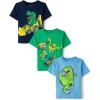 The Children’s Place Baby-Boys and Toddler Dino Short Sleeve Graphic T-Shirts,multipacks(Dino Construction 3-pack)