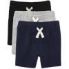 The Children’s Place Baby-Boys and Toddler Essential French Terry Shorts(Black/Smoke Gray/New Navy 3 Pack)