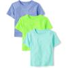 The Children’s Place Baby-Boys and Toddler Short Sleeve Crew Neck Tees(Blue 3-pack)