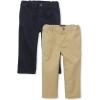 The Children’s Place Baby-Boys and Toddler Stretch Relaxed Straight Chino Pants(Flax/Tidal 2 Pack)