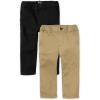 The Children’s Place Baby-Boys and Toddler Stretch Relaxed Straight Chino Pants,multipacks(Black/Flax 2-pack)