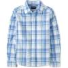 The Children’s Place Big Boys’ Long Sleeve Poplin Button Down Shirt(Aqua Plaid)