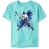 The Children’s Place Boys Active Performance Short Sleeve T-Shirt(Baseball Blue)