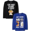 The Children’s Place Boys Gamer,Cars,Sports Long Sleeve Graphic T-Shirts,2 Pack(Cant Pause/Any Game)