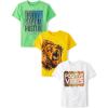 The Children’s Place Boys The Children’s Place Boys Short Sleeve Graphic T- Shirt 3-Pack(Hustlin/Lion/Positive Vibes)