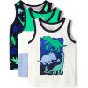 The Children’s Place Boys and Toddler Assorted Sleeveless Tank Tops(Atomic Blue 3-pack)