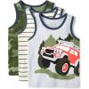 The Children’s Place Boys and Toddler Assorted Sleeveless Tank Tops(Camo 3-pack)