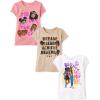 The Children’s Place Girls All Holidays,Birthdays Short Sleeve Graphic T-Shirts,3 Pack(Dream/Believe/Yes You Can)