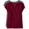 The Children’s Place Girls Basic Short Sleeve Layering Tee(Gray/Rubine 2-pack)