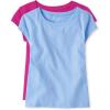 The Children’s Place Girls Basic Short Sleeve Layering Tee(Pink/Daybreak 2-pack)