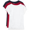 The Children’s Place Girls Basic Short Sleeve Layering Tee(Ruby/ Tidal/White 3-pack)