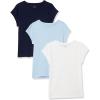 The Children’s Place Girls Basic Short Sleeve Layering Tee(Tidal/Ruby/White 3-pack)