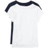 The Children’s Place Girls Basic Short Sleeve Layering Tee(Tidal/White 2-pack)