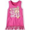 The Children’s Place Girls Graphic Fringe Tank Tops(Choose Kindness)