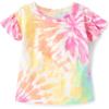 The Children’s Place Girls Short Sleeve Ruffle Print Top(Cosmos)