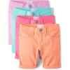 The Children’s Place Girls Solid Skimmer Shorts(Solid Multicolor 4-pack)