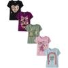 The Children’s Place Girls’ Trends Icons Short Sleeve Graphic T-shirts (5-Pack)(Positive Trends)