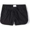 The Children’s Place Girls’ Twill Pull on Shorts(Solid Black)
