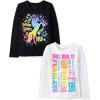 The Children’s Place Girls Unicorns,Sports,Butterflies Long Sleeve Graphic T-Shirts,2 Pack(This Girl/Rainbow Unicorn)