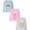 The Children’s Place Girls Unicorns,Sports,Butterflies Long Sleeve Graphic T-Shirts,3 Pack(Winter Sweet Treats)