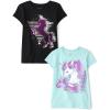 The Children’s Place Girls Unicorns,Sports,Butterflies Short Sleeve Graphic T-Shirts,2 Pack(Galaxy Unicorn/Dream Unicorn)