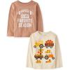 The Children’s Place Unisex-Baby and Toddler All Holidays,Birthdays Long Sleeve Graphic T-Shirts,2 Pack(Pumpkin Tractors/Football Fav Season)