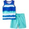 The Children’s Place baby-boys And Toddler Tank Top and Shorts 2 Piece Outfit(Aqua Coral)