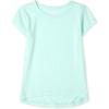 The Children’s Place girls Short Sleeve High Low Top(Azureus Blue)