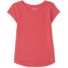 The Children’s Place girls Short Sleeve High Low Top(Coral Rose)