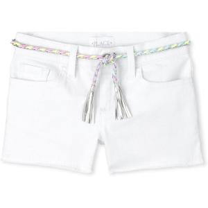 Denim Shortie Shorts(White Belted)