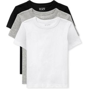 The Children’S Place Baby-Boys And Toddler Basic Short Sleeve Tee(Black/Grey/White 3-pack)