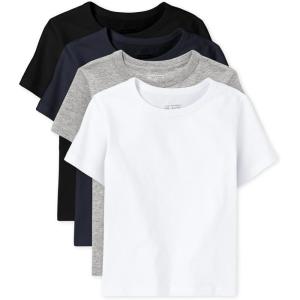 The Children’S Place Baby-Boys And Toddler Basic Short Sleeve Tee(Black/New Navy/Smoke/White 4-pack)