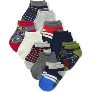 The Children’S Place Baby-Boys And Toddler Boys Ankle Socks(Dino/Cars/Stripes 6-pack)