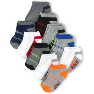 The Children’S Place Baby-Boys And Toddler Boys Ankle Socks(Gray Stripe 10-pack)