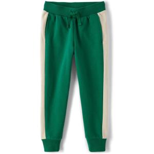 The Children’S Place Boys Active Fleece Jogger Sweatpants(Green White)
