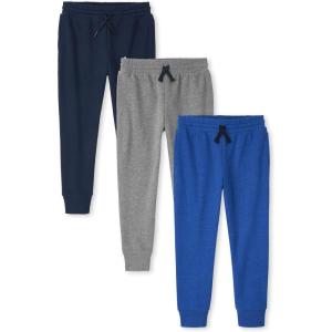 The Children’S Place Boys Active Fleece Jogger Sweatpants(Renew Blue 3 Pack)